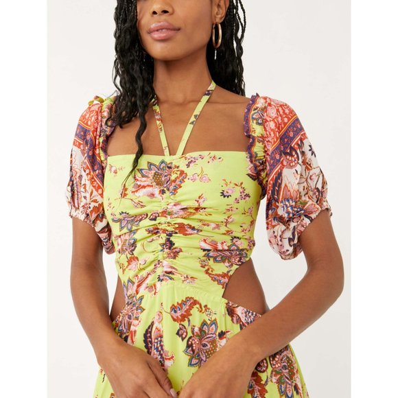 🎉LAST CHANCE🎉 NWT Free People Bali Citrus Skies One Piece / Lime Combo - Picture 4 of 8